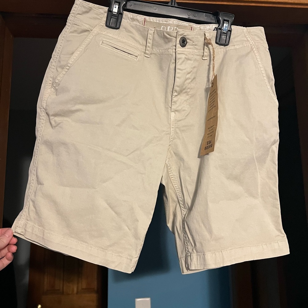 Original Paperbacks Men's Khaki Flat Front Shorts